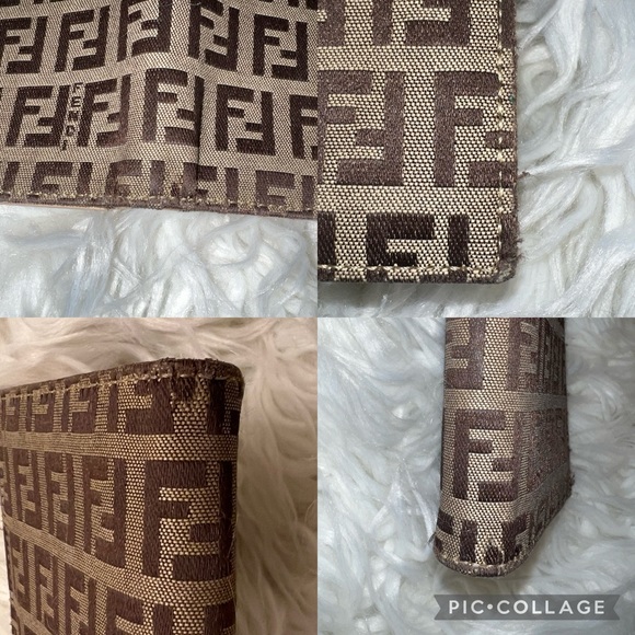 Authentic Vintage Fendi Zucchino Bifold Wallet - Picture 2 of 11